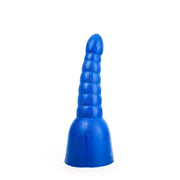 All Blue - Geribbelde Anaal Dildo - 34 x 11 cm - Blauw-Laced-up.nl