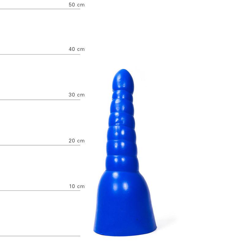 All Blue - Geribbelde Anaal Dildo - 34 x 11 cm - Blauw-Laced-up.nl