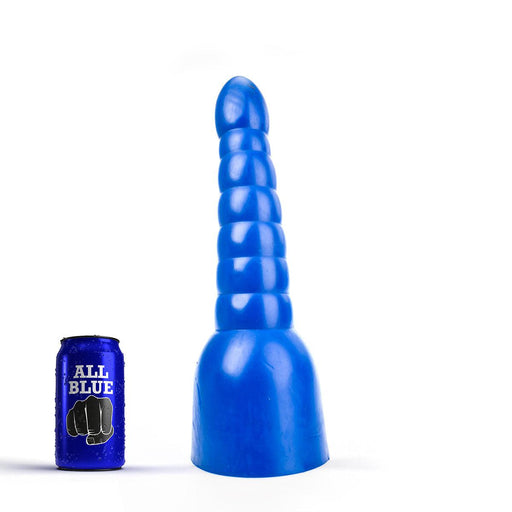 All Blue - Geribbelde Anaal Dildo - 34 x 11 cm - Blauw-Laced-up.nl