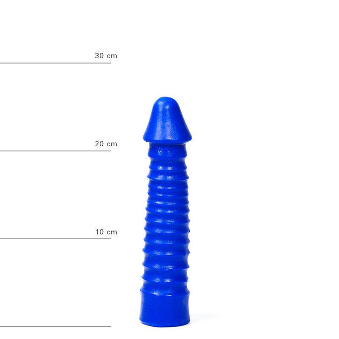 All Blue - Anaal Dildo Met Ribbels - 26 x 5 cm - Blauw-Erotiekvoordeel.nl
