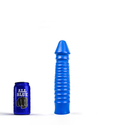 All Blue - Geribbelde Dildo - 26 x 5 cm - Blauw-Laced-up.nl