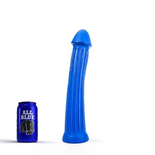 All Blue - XXL Dildo Met ribbels 31 x 5.5 cm - Blauw-Laced-up.nl