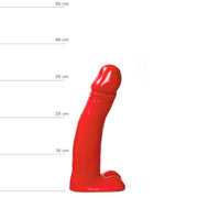 All Red - XXL Realistische Dildo - 34 x 5.5 cm - Rood-Erotiekvoordeel.nl
