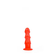 All Red - Anaal Dildo Met 3 Dikke Ribbels - 17 x 5 cm - Rood-Erotiekvoordeel.nl