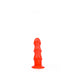 All Red - Anaal Dildo Met 3 Dikke Ribbels - 17 x 5 cm - Rood-Erotiekvoordeel.nl