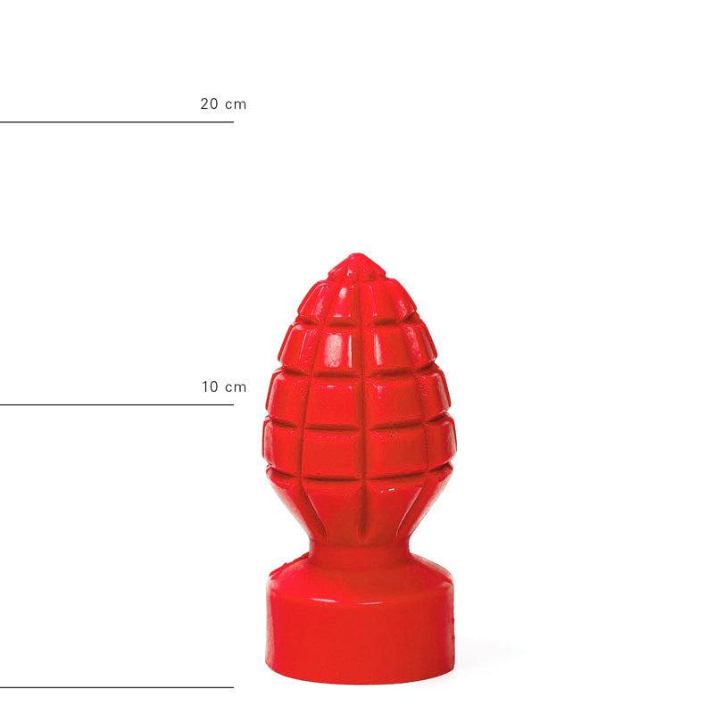 All Red - Granaat Buttplug - 15 x 6 cm - Rood-Erotiekvoordeel.nl