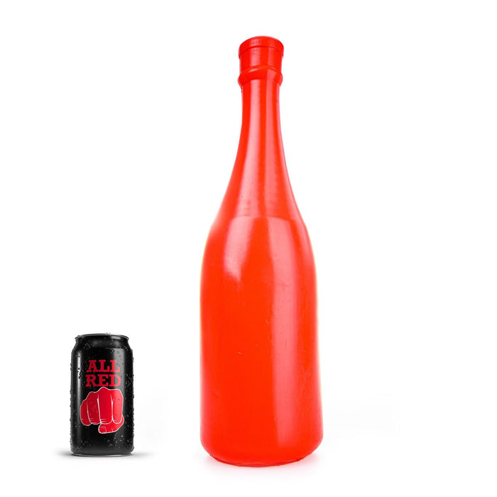 All Red - Buttplug Champagnefles 39.5 x 10.5 cm - Groot-Laced-up.nl