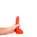 All Red - Dildo Met Balzak - 20 x 4,5 cm - Rood-Laced-up.nl