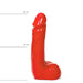 All Red - Dildo Met Balzak - 20 x 4,5 cm - Rood-Laced-up.nl