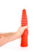 All Red – Geribbelde Anale Dildo – 33 cm – Rood-Erotiekvoordeel.nl