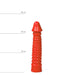 All Red - Anaal Dildo Met Ribbels - 26 x 5 cm - Rood-Erotiekvoordeel.nl