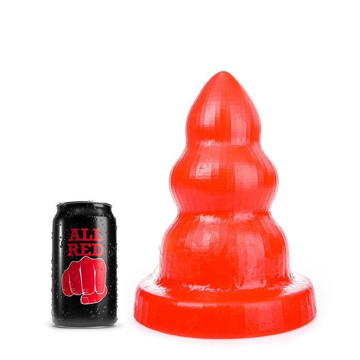 All Red - Triple Pleasure Buttplug - Rood-Laced-up.nl