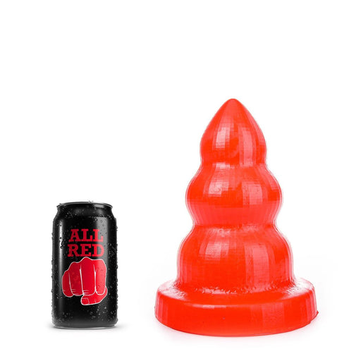 All Red - Triple Pleasure Buttplug - Rood-Laced-up.nl