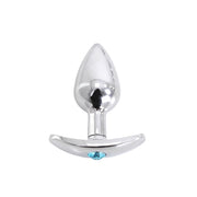 Kiotos - Aluminium buttplug Met Handvat En Sierkristal - Lichtblauw-Laced-up.nl