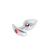 Kiotos - Aluminium buttplug Met Handvat En Sierkristal - Rood-Laced-up.nl