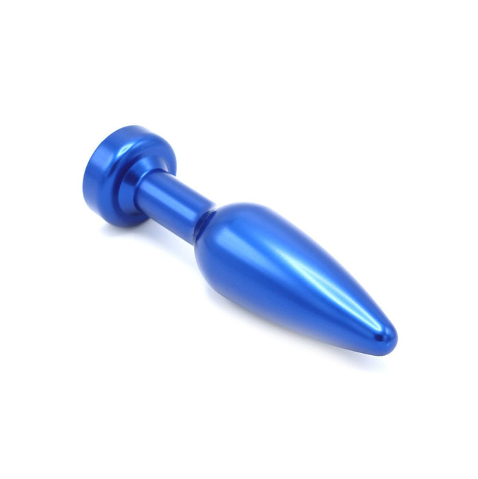 Kiotos - Aluminum Buttplug Met Kristal - Blauw-Erotiekvoordeel.nl