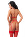 Amorable - Bandjes Lingerieset - Open BH - String - Jarretelles En Kousen - Rood-Laced-up.nl
