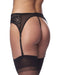 Amorable - Wetlook Jarretelgordel Met Slip En Kousen - Zwart - One Size-Laced-up.nl
