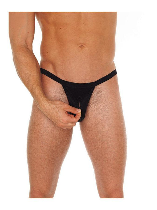 Amorable - Erotische Herenstring - Ritsje Voor - Zwart - One Size-Erotiekvoordeel.nl