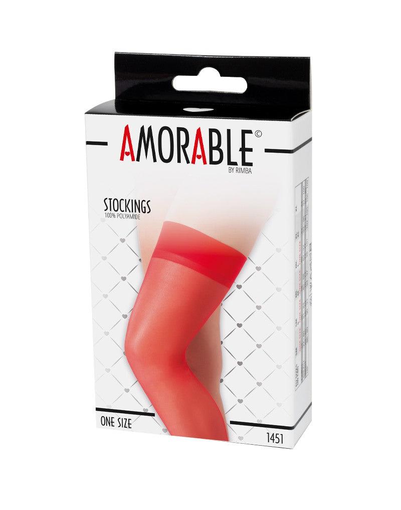 Amorable - Medias eróticas - Rojo - One Size-Erotiekvoordeel.nl