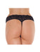Amorable - G-String met Kanten Ruches - Open Kruis - One Size - Zwart-Laced-up.nl