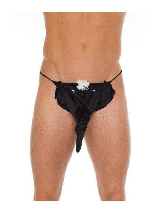 Amorable - Lustiger, sexy Herrenstring mit Elefantenrüssel - Schwarz - Einheitsgröße - Laced-up.nl