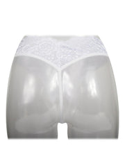 Amorable - Culotte en dentelle à entrejambe ouvert - Blanche - Taille unique - Laced-up.nl