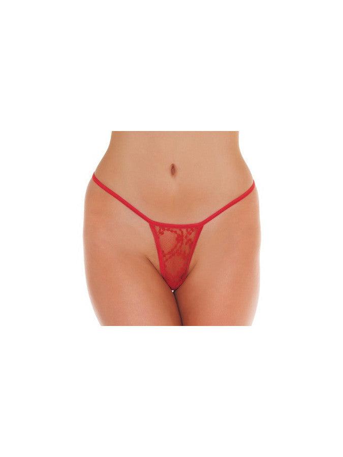 Amorable - Mini string tanga - Rouge - Taille unique - Laced-up.nl