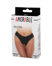 Amorable - Sexy Open-Crotch Panties - Black - One Size - Laced-up.nl