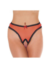 Amorable - Culotte à entrejambe ouvert - Rouge - Laced-up.nl