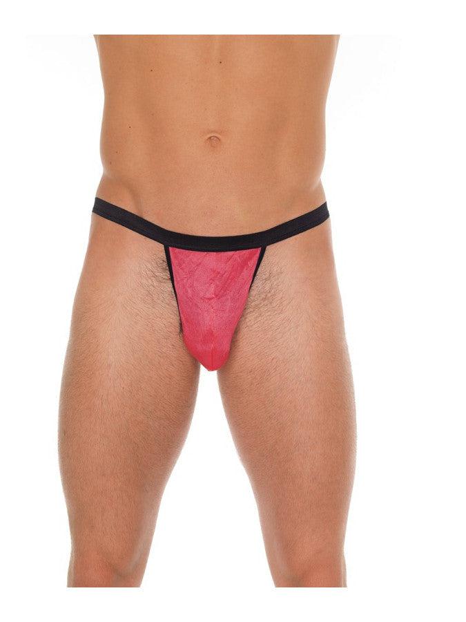 Amorable - Black/Red Men's Thong - One Size - Laced-up.nl