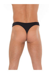 Amorable - Tanga negra para hombre - Cremallera delantera - Talla única - Erotiekvoordeel.nl