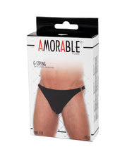 Amorable - Black Men's Thong with Buckles on the Sides - Black-Laced-up.nl