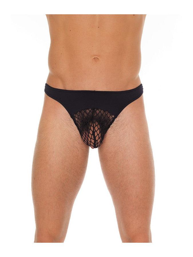 Amorable - Schwarzer Netz-Herrenstring - Einheitsgröße - Laced-up.nl