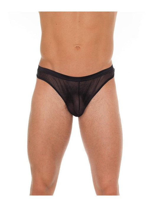 Amorable - Doorzichtige Zwarte String voor Mannen - One Size-Laced-up.nl