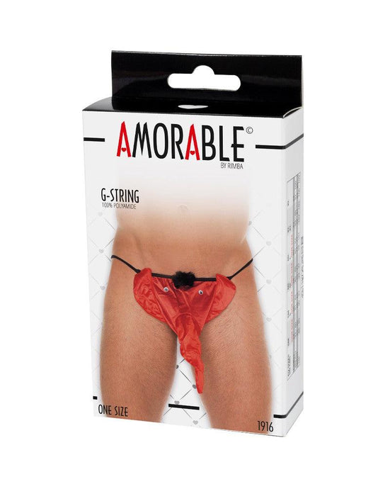 Amorable - Erotische String - Funny Heren Slip Met Olifantenkop - Rood - One Size-Laced-up.nl