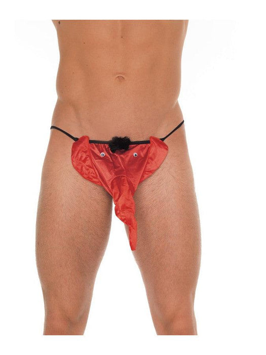 Amorable - Erotische String - Funny Heren Slip Met Olifantenkop - Rood - One Size-Laced-up.nl