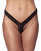 Amorable - Erotische String - Kanten Mini String - Zwart - One Size-Laced-up.nl