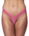 Amorable by Rimba - Erotische String - Kanten Mini Slip - Roze - One Size - Polyester-Erotiekvoordeel.nl