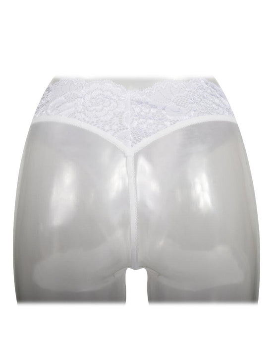 Amorable - Kanten Slipje Met Open Kruis - Wit - One Size-Laced-up.nl