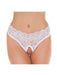 Amorable - Kanten Slipje Met Open Kruis - Wit - One Size-Laced-up.nl