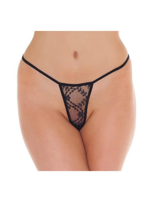 Amorable - Mini Tanga String - Zwart - One Size-Erotiekvoordeel.nl