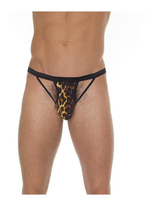 Amorable - Open String Voor Heren - Panterprint - One Size-Laced-up.nl