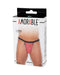 Amorable by Rimba - Erotische String - Zwart Rode V String voor Heren - Mannen Slip - One Size - Polyamide-Erotiekvoordeel.nl