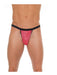 Amorable by Rimba - Erotische String - Zwart Rode V String voor Heren - Mannen Slip - One Size - Polyamide-Erotiekvoordeel.nl