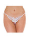 Amorable - Luxe Kanten Vlinder String Met Open Kruis - Wit - One Size-Erotiekvoordeel.nl