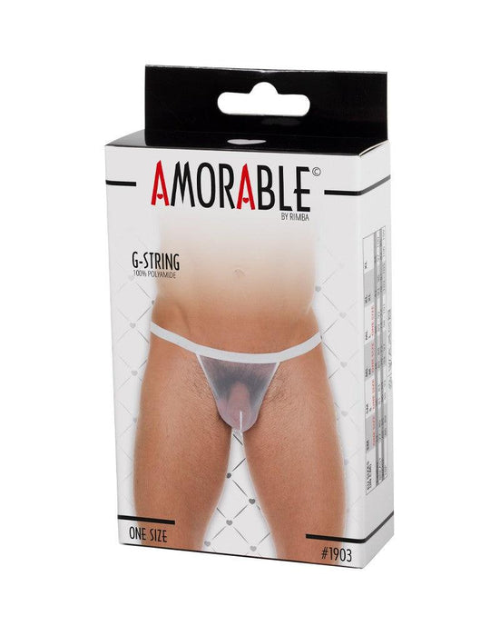 Amorable - Transparante Witte String Voor Heren - One Size - Doorzichtig-Erotiekvoordeel.nl