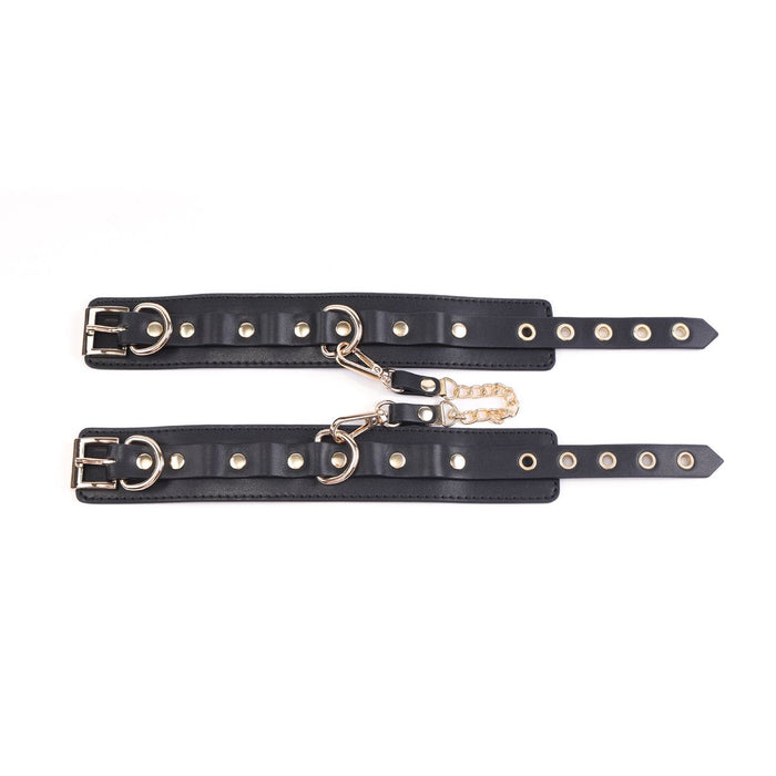 Kiotos - BDSM Fancy 5 Item Kit - Luxe Draagtas met 5 Verschillende BDSM Artikelen - PU Leer (Vegan) - Verkrijgbaar in Rood, Roze en Zwart-Laced-up.nl