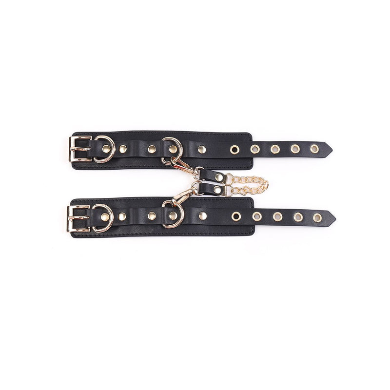 Kiotos - BDSM Fancy 5 Item Kit - Luxe Draagtas met 5 Verschillende BDSM Artikelen - PU Leer (Vegan) - Verkrijgbaar in Rood, Roze en Zwart-Laced-up.nl