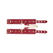 Kiotos - BDSM Fancy 5 Item Kit - Luxe Draagtas met 5 Verschillende BDSM Artikelen - PU Leer (Vegan) - Verkrijgbaar in Rood, Roze en Zwart-Laced-up.nl